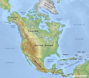 north america map